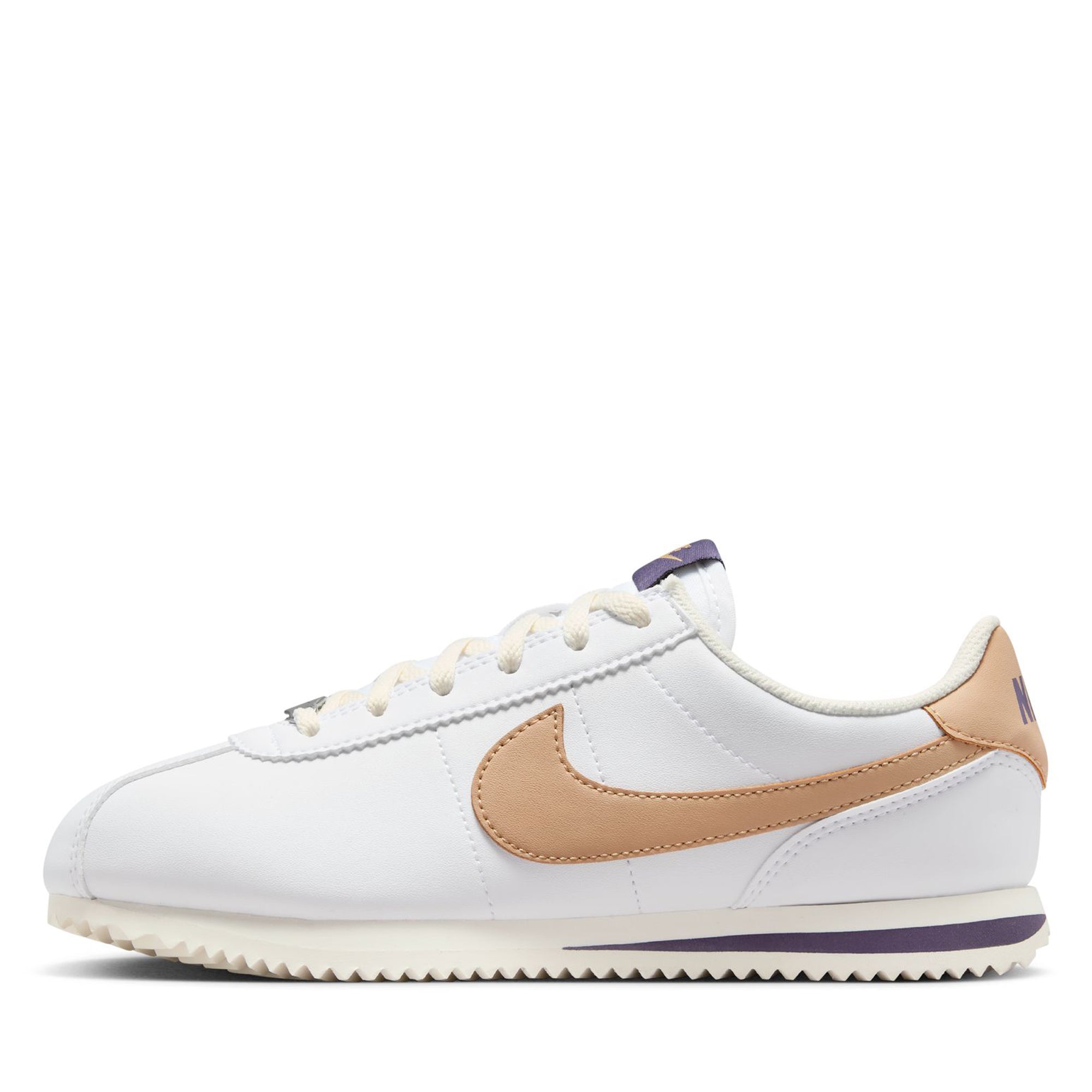 nike cortez white and gold