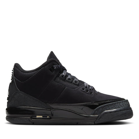 Air Jordan 3 Retro 'Black Cat' (GS) - Black/Dark Charcoal