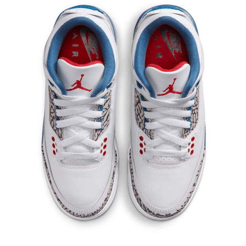 Air Jordan 3 Retro 'True Blue' (GS) - White/True Blue