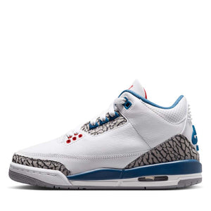 Air Jordan 3 Retro 'True Blue' (GS) - White/True Blue