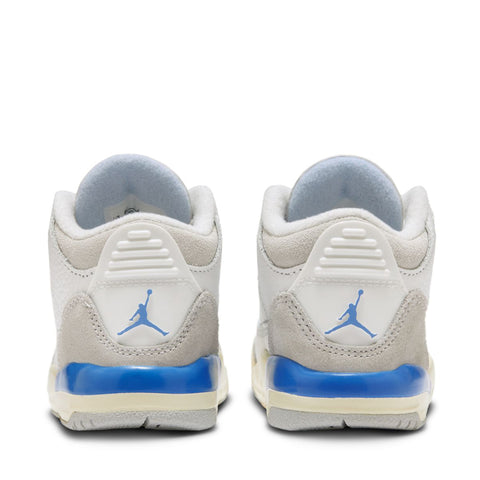 Jordan 3 Retro (TD) 'Lucky Shorts' - Summit White/Hydrogen Blue