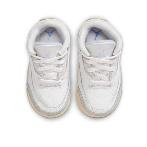 Jordan 3 Retro (TD) 'Lucky Shorts' - Summit White/Hydrogen Blue