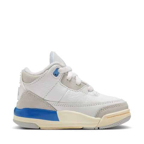 Jordan 3 Retro (TD) 'Lucky Shorts' - Summit White/Hydrogen Blue