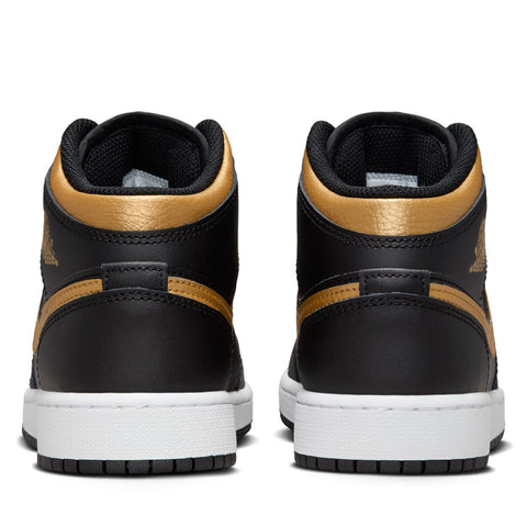 Air Jordan 1 Mid (GS) - Black/Metallic Gold