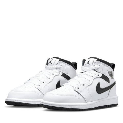 Jordan 1 Mid (PS) - White/Black