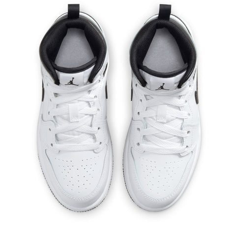 Jordan 1 Mid (PS) - White/Black