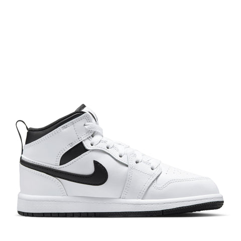 Jordan 1 Mid (PS) - White/Black