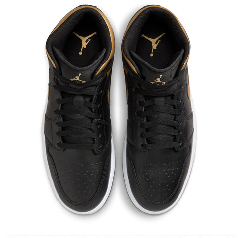 Air Jordan 1 Mid - Black/Metallic Gold