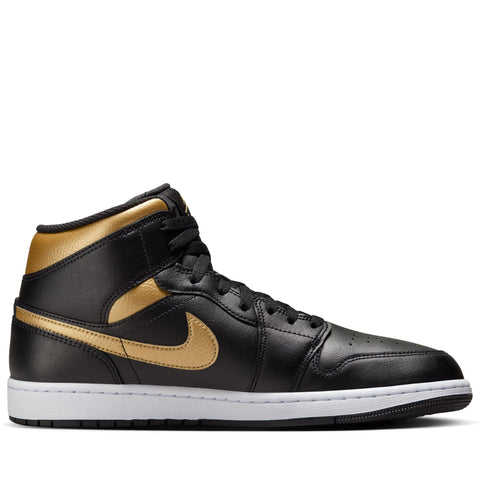 Air Jordan 1 Mid - Black/Metallic Gold