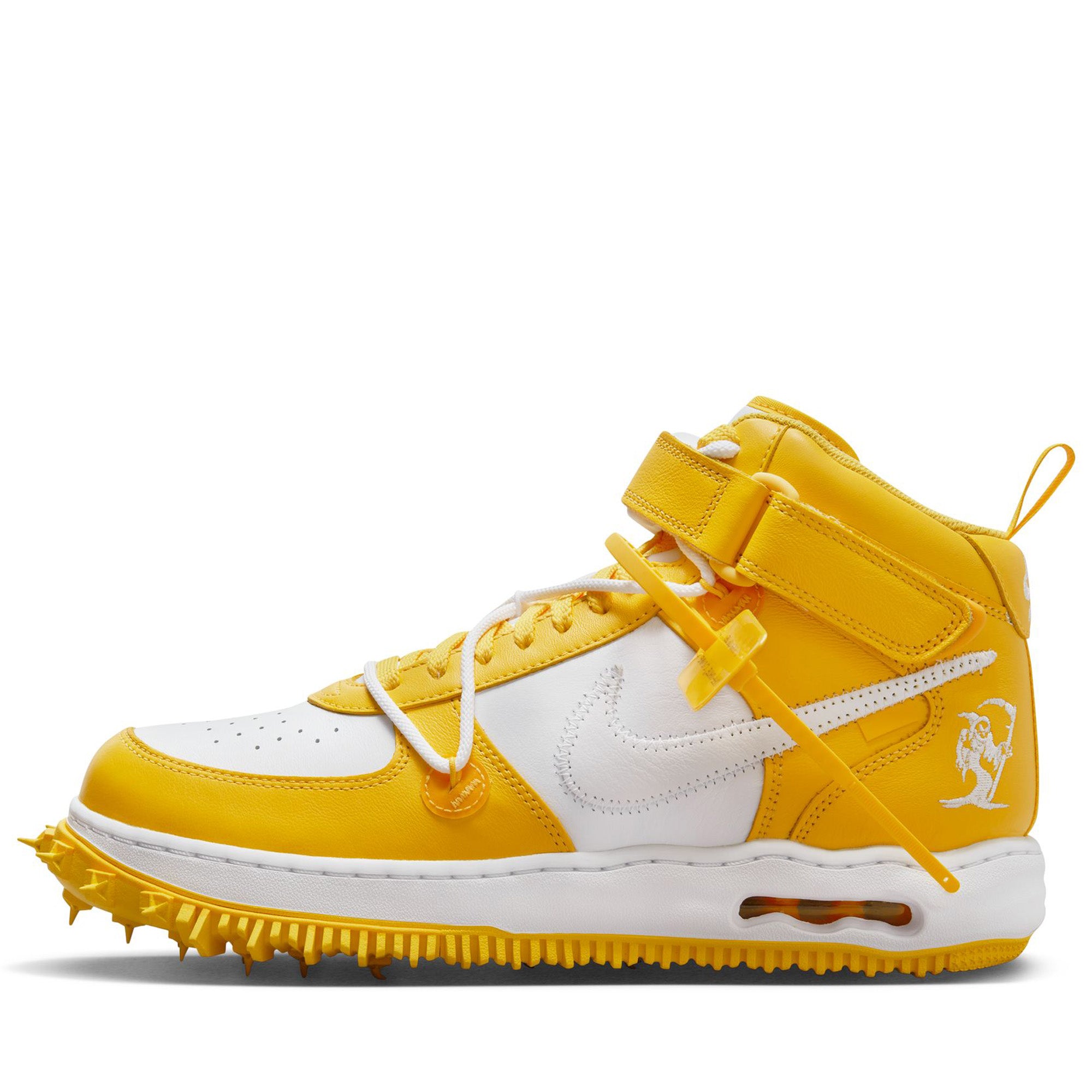 Nike x Off White Air Force 1 Mid SP LTHR White Varsity Maize