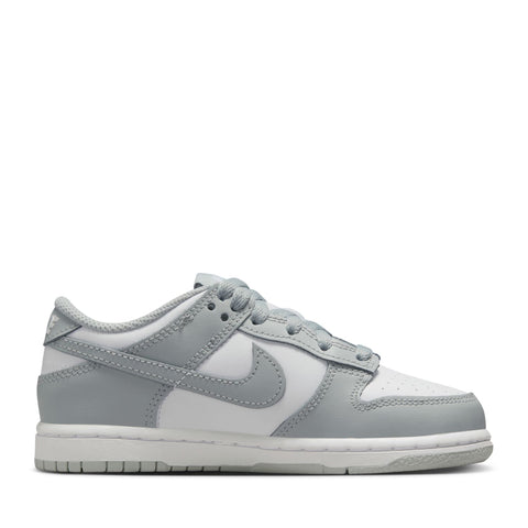 Nike Dunk Low (PS) - White/Light Smoke Grey