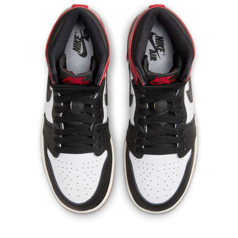 Air Jordan 1 Retro High OG 'Black Toe Reimagined' (GS) - White/Varsity Red