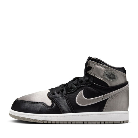 Jordan 1 Retro High OG 'Satin Shadow' (PS) - Black/Medium Grey