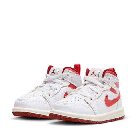 Jordan 1 Mid SE (TD) - White/Lobster