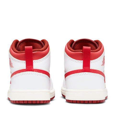 Jordan 1 Mid SE (PS) - White/Lobster