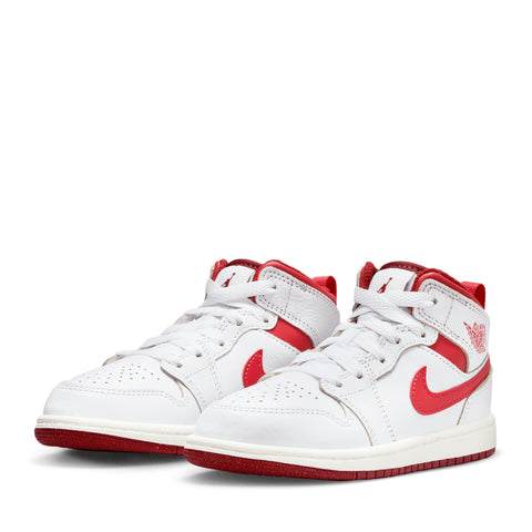 Jordan 1 Mid SE (PS) - White/Lobster