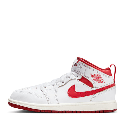 Jordan 1 Mid SE (PS) - White/Lobster