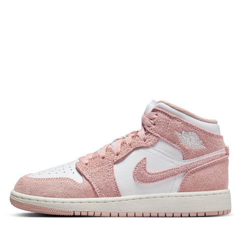 Air Jordan 1 Mid SE (GS) - White/Legend Pink