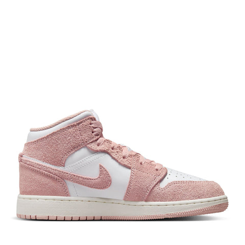 Air Jordan 1 Mid SE (GS) - White/Legend Pink