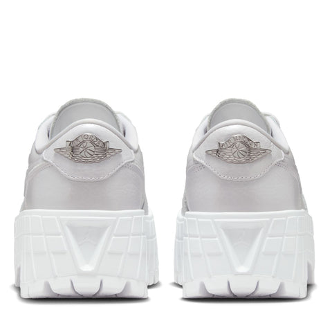 Women's Air Jordan 1 Brooklyn Low - White/Metallic Silver