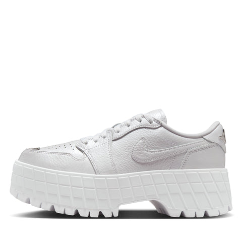 Women's Air Jordan 1 Brooklyn Low - White/Metallic Silver