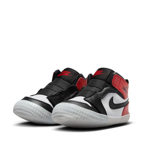 Jordan 1 Crib Bootie 'Black Toe Reimagined' (CB) - Black/Varsity Red