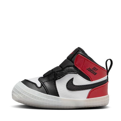 Jordan 1 Crib Bootie 'Black Toe Reimagined' (CB) - Black/Varsity Red