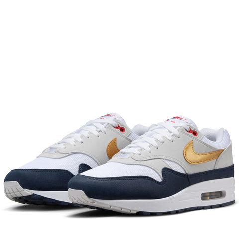 Nike Air Max 1 'Olympic' - Obsidian/Metallic Gold