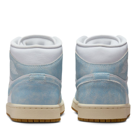 Women's Air Jordan 1 Mid SE - White/Worn Blue