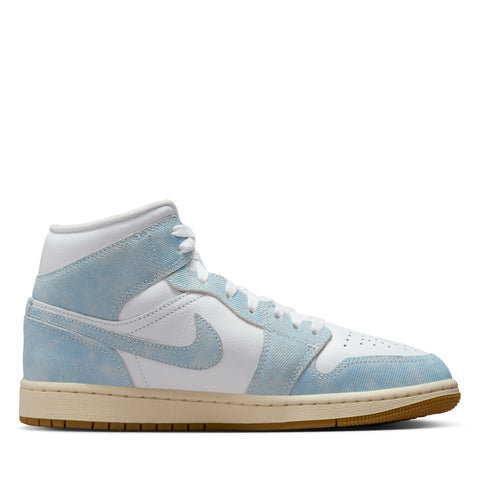 Women's Air Jordan 1 Mid SE - White/Worn Blue