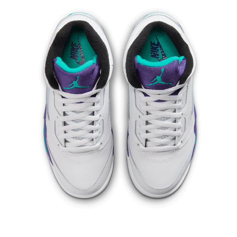 Air Jordan 5 Retro OG 'Grape' (PS) - White/New Emerald