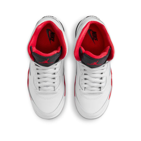 Jordan 5 Retro 'Fire Red' (PS) - White/Fire Red