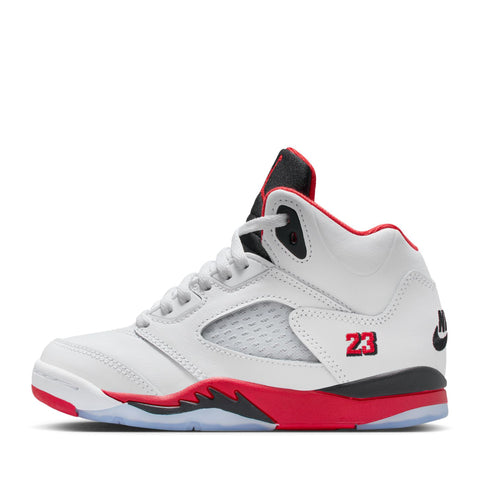 Jordan 5 Retro 'Fire Red' (PS) - White/Fire Red