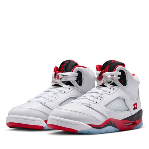 Air Jordan 5 Retro 'Fire Red' (GS) - White/Fire Red