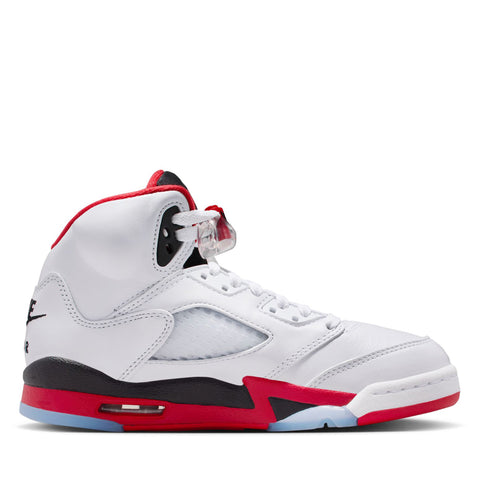 Air Jordan 5 Retro 'Fire Red' (GS) - White/Fire Red