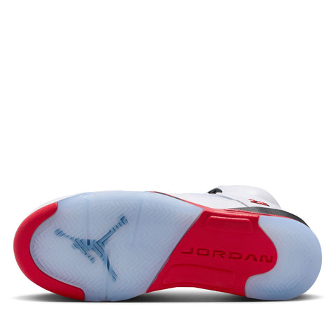 Air Jordan 5 Retro 'Fire Red' (GS) - White/Fire Red