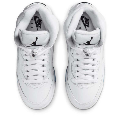 Air Jordan 5 Retro (GS) - White/Metallic Silver