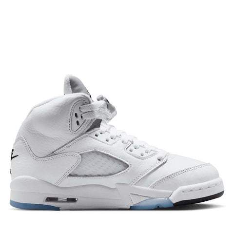 Air Jordan 5 Retro (GS) - White/Metallic Silver