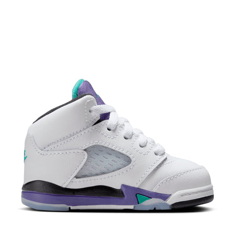 Air Jordan 5 Retro OG 'Grape' (TD) - White/New Emerald