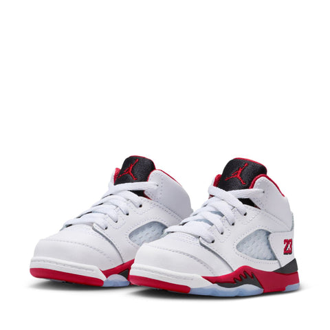 Jordan 5 Retro 'Fire Red' (TD) - White/Fire Red