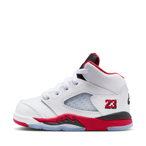 Jordan 5 Retro 'Fire Red' (TD) - White/Fire Red