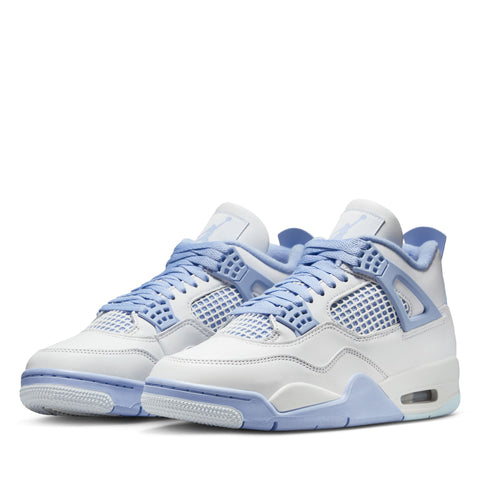 Women's Jordan 4 Retro - White/Aluminum