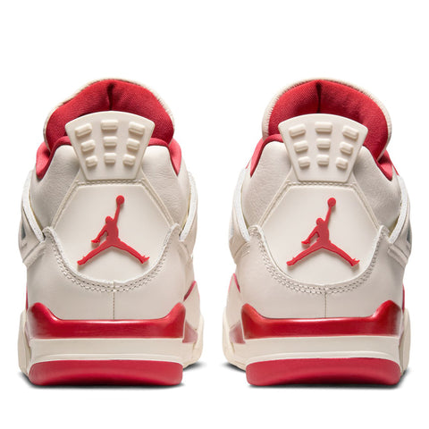 Women's Air Jordan 4 Retro 'Valentine's Day' - Pale Ivory/Sierra Red