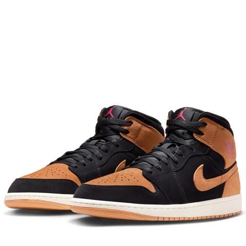 Air Jordan 1 Mid SE - Black/Flax