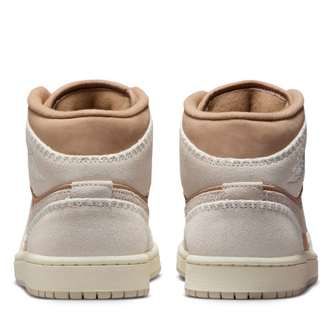 Women's Air Jordan 1 Mid SE - Hemp/Light Orewood Brown