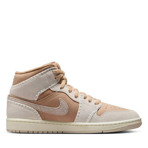 Women's Air Jordan 1 Mid SE - Hemp/Light Orewood Brown
