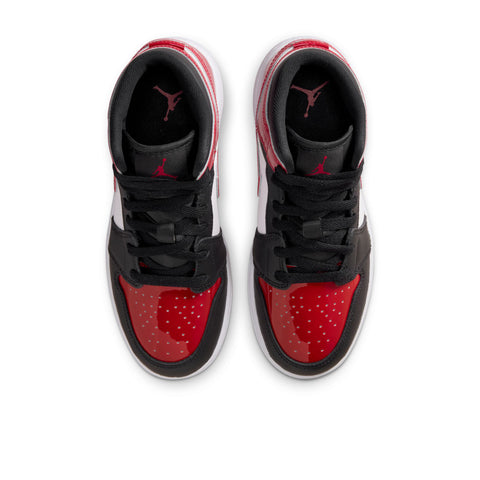 Air Jordan 1 Mid (GS) - Black/Varsity Red