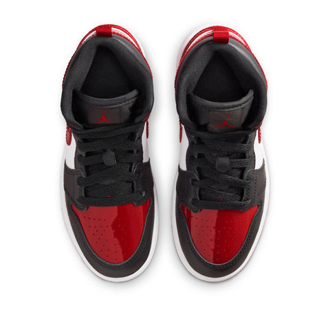 Jordan 1 Mid SE (PS) - Black/Varsity Red
