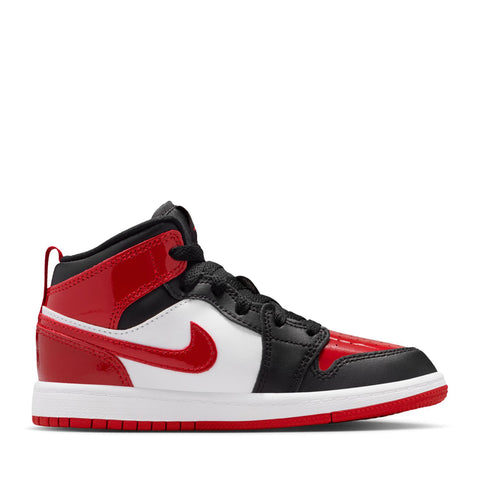 Jordan 1 Mid SE (PS) - Black/Varsity Red