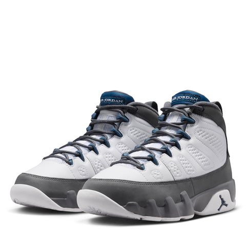 Air Jordan 9 Retro 'Flint Grey' (GS) - White/French Blue